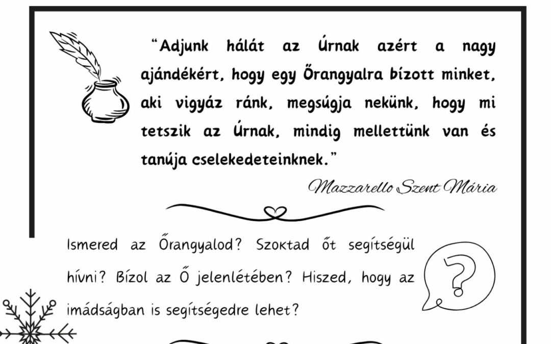 Advent Mazzarello Szent Máriával – December 12.