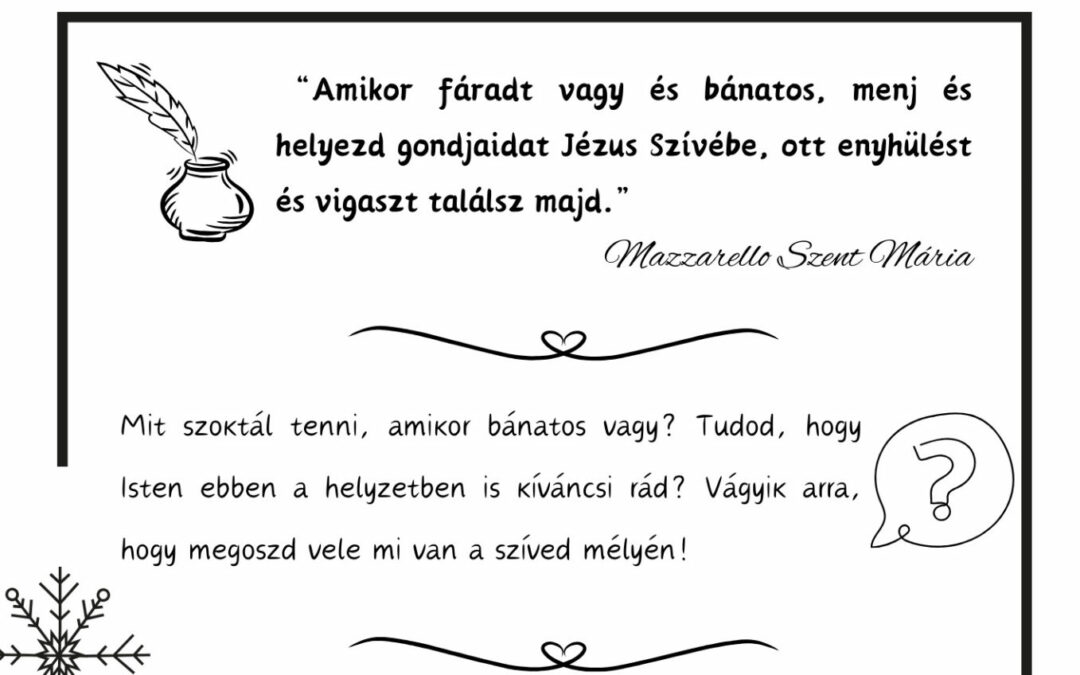 Advent Mazzarello Szent Máriával – December 13.