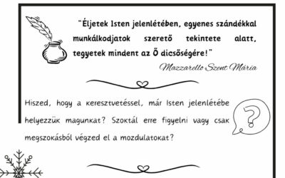 Advent Mazzarello Szent Máriával – December 4.