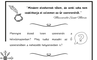 Advent Mazzarello Szent Máriával – December 9.