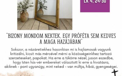 Nagyböjt 3. hete: hétfő