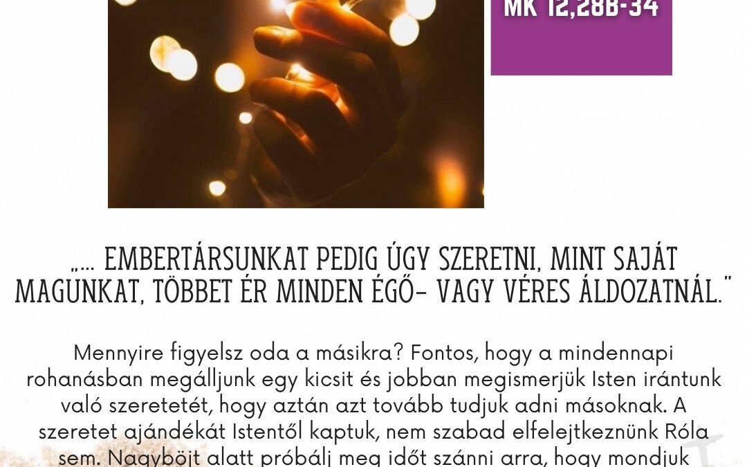 Nagyböjt 3. hete: péntek