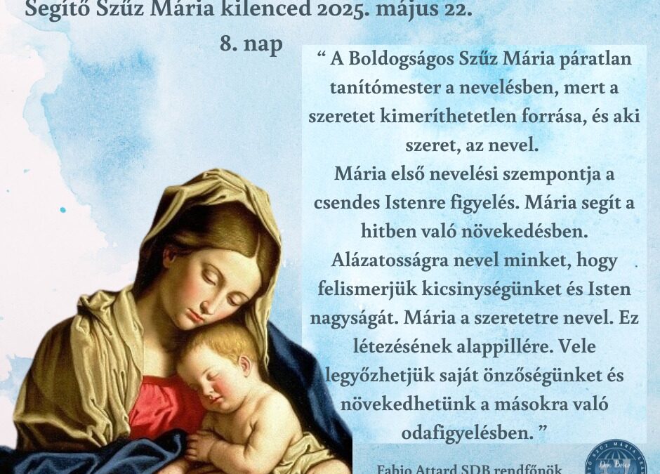 Segítő Szűz Mária kilenced 2025 8. nap